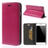 Glossy Leather Stand Case for iPhone 6 4.7 inch - Rose