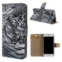 Leopard Pattern Stand Leather Case for iPhone 6 4.7 inch - Black