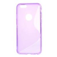 S Shape TPU Case Accessory for iPhone 6 4.7 inch - Purple