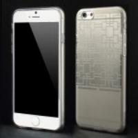 Windowpane Texture TPU Gel Case for iPhone 6 4.7 inch - Grey