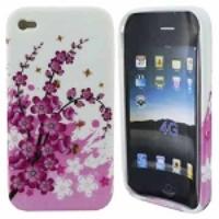 Plum Blossom TPU Gel Case Cover for iPhone 4 4S