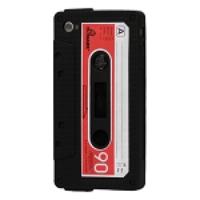 Cassette Tape Silicone Case for iPhone 4 4S - Black