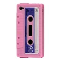 Cassette Tape Silicone Case for iPhone 4 4S - Pink