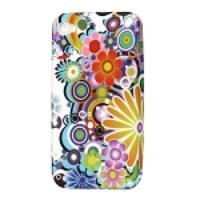 Colorized Flowers TPU Case Cover for iPhone 4 4S