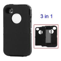 Detachable Defender Case for iPhone 4 4S - Black