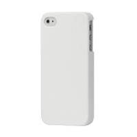 Rubberized Hard Case Cover for iPhone 4 4S - White