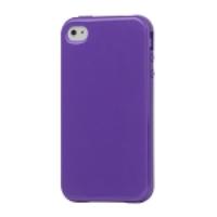 Lustrous TPU Case for iPhone 4 CDMA iPhone 4S - Purple