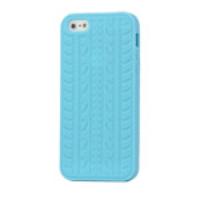 Tyre Silicone Case Cover for iPhone 5 5s - Baby Blue