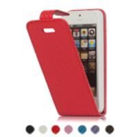 Vertical Carbon Fiber Leather Case Cover for iPhone 5 5s