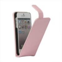 Crocodile Genuine Leather Flip Case Cover for iPhone 5 5s - Pink