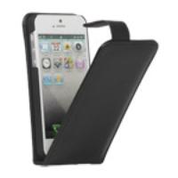 Vertical Genuine Leather Flip Case Cover for iPhone 5 5s - Black