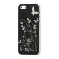 Butterfly Flowers Hard Case for iPhone 5 5s - Black