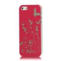 Butterfly Flowers Hard Case for iPhone 5 5s - Rose