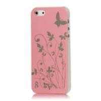 Butterfly Flowers Hard Case for iPhone 5 5s - Pink