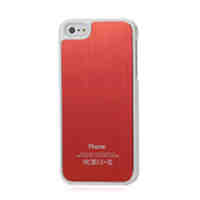 Luxury Brushed Aluminum Case Cover for iPhone 5 5s - Red