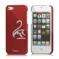 Eileen Swan Electroplating Diamond Cover Case for iPhone 5 - Wine Red