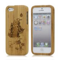 Detachable Sailing Ship Real Wood Case Cover for iPhone 5 5s