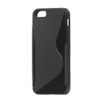 S Shape TPU Gel Case Cover for iPhone 5 - Black