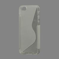 S Shape TPU Gel Case Cover for iPhone 5 5s - Transparent