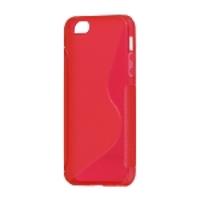 S Shape TPU Gel Case Cover for iPhone 5s 5 - Red