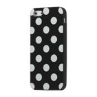 Polka Dot TPU Gel Case for iPhone 5 5s - Black