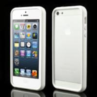 Stylish Plastic & TPU Bumper Frame Case for iPhone 5 5s - White