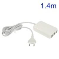 30W 5V 6A 6-Port USB Charger with EU Plug for iPhone iPad Mini Samsung Android etc