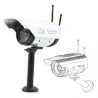 Solar Powered Dummy Autofocus CCD Security Camera with Blinking LED