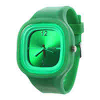 Charming Sport Silicone Jelly SS.COM Watch - Green